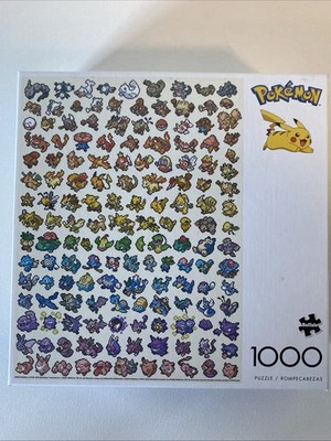 Pokemon Kanto Original 151 Pixel collage Rainbow 1000 Piece Puzzle