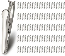 100 PCS Metal Alligator Clip, 35mm Spring Clamps Test Line Crocodile Clip Silver