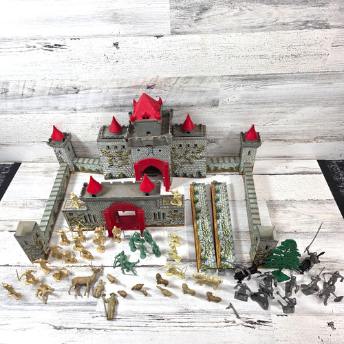 Vintage 1950s Marx Robin Hood Medieval Castle Fort Playset - Not Complete