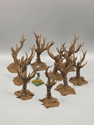 Modellbäume / 9er Set Modell verdrehte Bäume / 3D gedruckt tote Bäume RPG DND