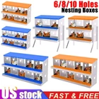 6/8/10 Holes Chicken Nesting Box Hen Coop Roll Away Nesting Box for Laying Egg