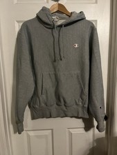 VTG. CHAMPION Reverse Weave Men’s Hoodie Pullover Sweatshirt Gray Size Medium
