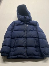 Polo Ralph Lauren Down Puffer Jacket Blue Full Zip Hooded Quilt Kids Boys Sz S-8