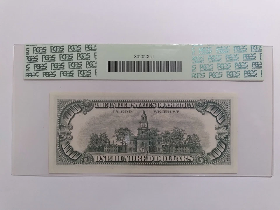 PCGS $100 Fr. 2166-I 1969C Choice About New 58PPQ Federal Reserve Note - Image 2 of 2