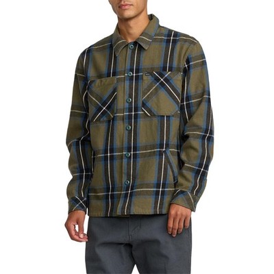 RVCA Flight Risk L/S Overshirt - Hunter Green