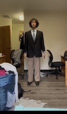 2010s Brioni Roma Men  s 100 Wool Black Stripe Blazer Jacket