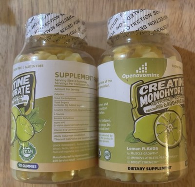 Openovomins Creatine Monohydrate Advanced Complex Lemon Flavor, Exp 11/26. 2 Pk
