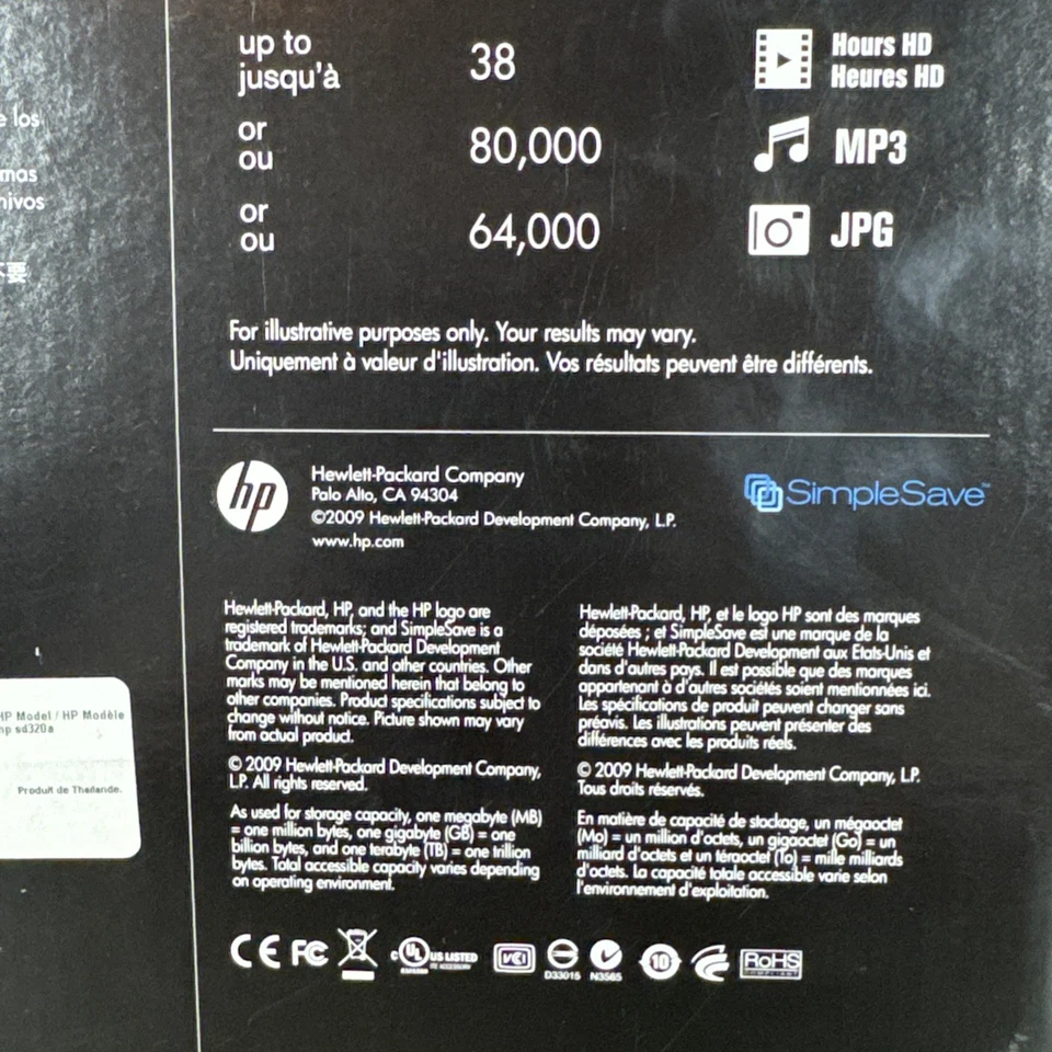 new sealed HP SimpleSave 320 GB Portable Hard Drive With Case SD320A - Image 4 of 4