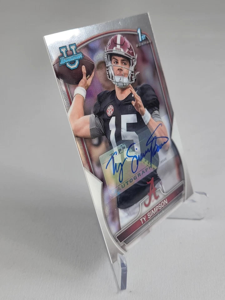 Ty Simpson First Bowman Auto 2022 Foto 3 de 4