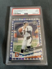 2023 Panini Donruss Optic John Elway #55 NFL Shield Prizm /32 PSA 9 Mint HOF