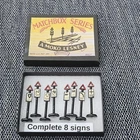 Full Set Of 8 Vintage Matchbox Lesney Road Signs - Made in England