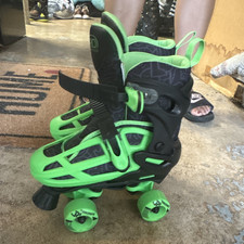 Roller Derby RD Youth Quad Roller Skates Green  Black