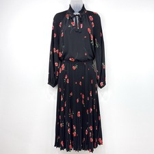 Lauren Ralph Lauren Whimsigoth Dress Womens 0 Floral Dark Romantic Georgette