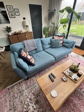 French connection zinc sofa 4 seater and large armchair