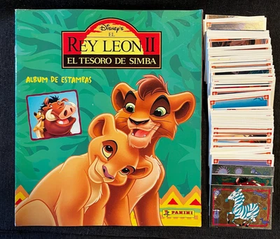 SET COMPLET STICKERS VIGNETTES + ALBUM VIDE PANINI ROI LION 2 DISNEY 1999 RARE - Photo 1/4