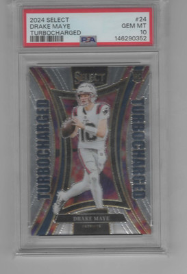 2024 Select Turbocharged #24 Drake Maye ROOKIE CARD New England PSA 10 ID:67034