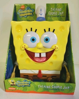 SpongeBob Squarepants Talking Cookie Jar by Nickelodeon Viacom 2003 New In Box