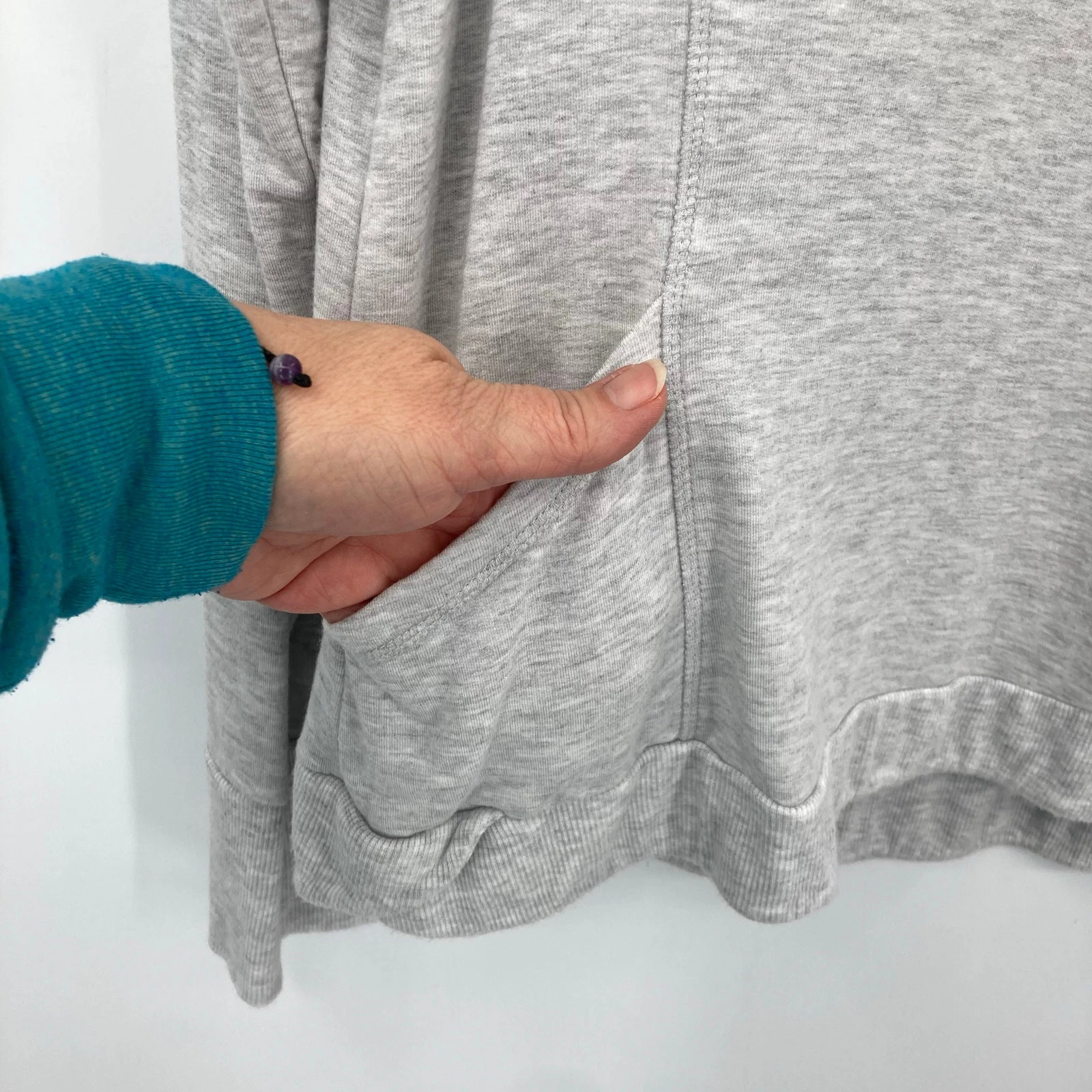 yogalicious heather modal stretch thumbhole active shirt