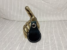 Handmade leather Apple AirTag Case Keyring Holder BLUE