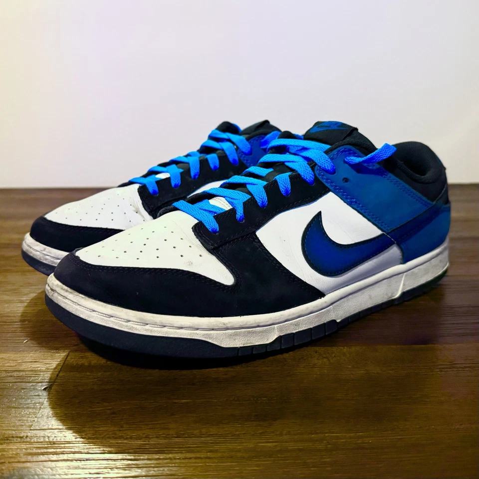 Nike Dunk Aerógrafo Bajo Industrial Azul - Talla 11.5 (13W) RARO Negro Batidor OFERTA Foto 3 de 4