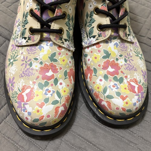 Dr. Martens 1460 Floral Mashup Backhand Stiefel Pergament Beige Größe 10 - Bild 22 von 24
