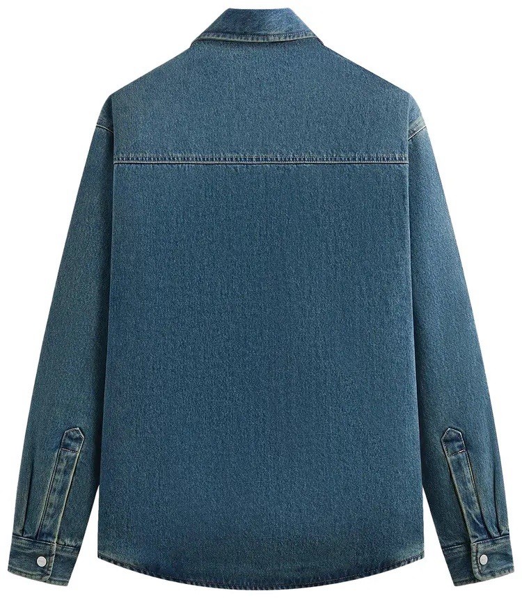 Kith Denim Apollo Shirt Jacket Luka Wash Blue Jean Trucker Men's Kith Denim Apollo Shirt Jacket Luka Wash Blue Jean Trucker Men's