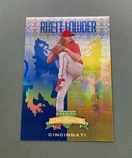 2024 Panini Crusade Baseball Rhett Lowder Blue / Gold Prizm #35 Reds
