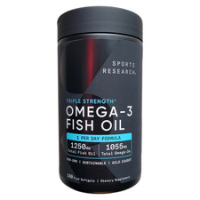 Sports Research Triple Strength Omega-3 Fish Oil, Wild Caught, 150 Softgels