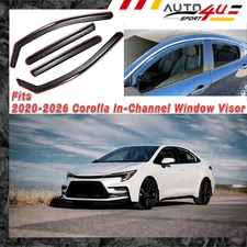 In-Channel Window Vent Visors Rain Shade Deflectors For Toyota Corolla 2020-2026