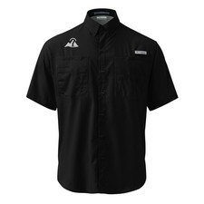Columbia PFG Tamiami Mens Short Sleeve Fishing Shirt Mountain Mark Embroidered