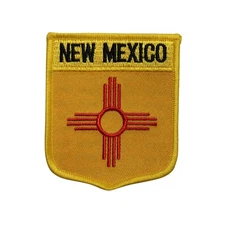 State Of New Mexico Shield Flag Embroidered Iron On Patch Travel Souvenir 62-P