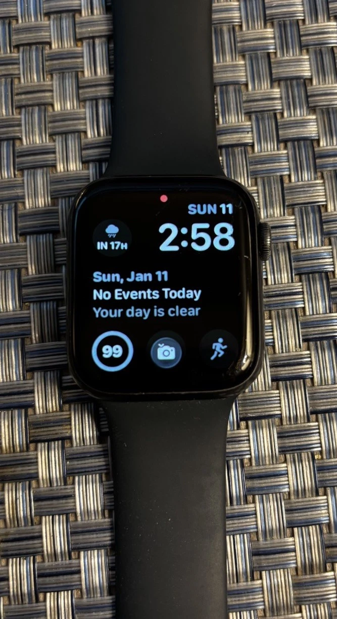 Apple Smart Watch Series 6 44mm Black Fitness Tracker Heart Rate Monitor