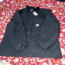 Carhartt NWT 3XL Firm Duck Insulated Traditional Coat 0C0003 Black Loose Fit