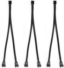 Aypzuke 3 Pack Computer PC PWM Fan Splitter Cable 1 to 2 (4 Pin+3 Pin) 