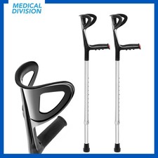 2 Stampelle ortopediche ascellari regolabili leggere in alluminio - canadesi