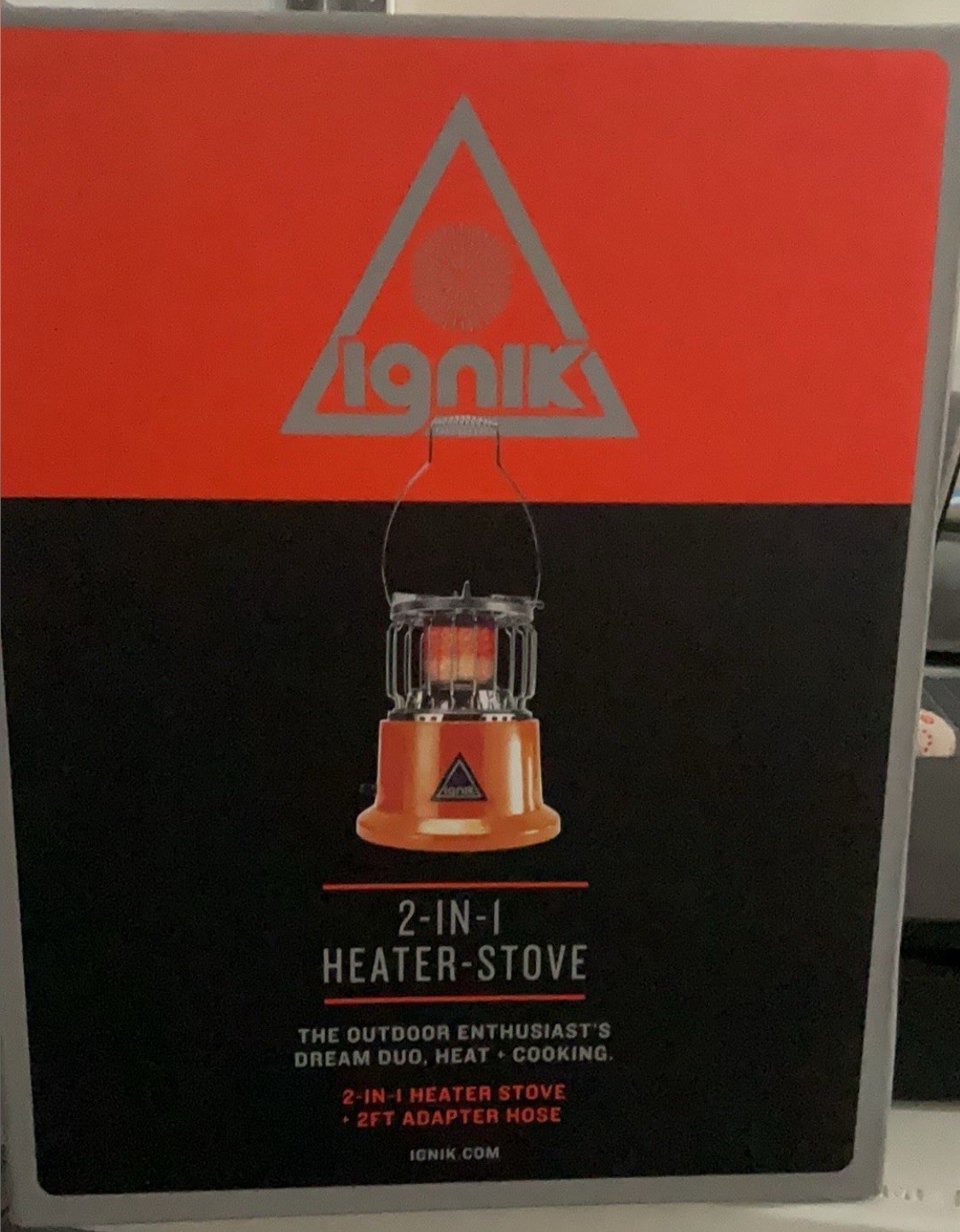 Ignik 2 In 1 Camping Heater-Stove + 2Ft Adapter Hose *NIB