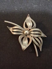 925 Sterling Silver Forstner Floral Design Brooch Pin Highly Detailed Nice!