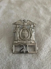 Vintage Obsolete City  of New  York NY NYPD  21 Hat Pin Badge Hallmark E Ross