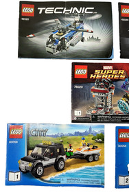 LEGO Technic, Super Heroes, and City Instructions Booklets Manuals  Lot of 5