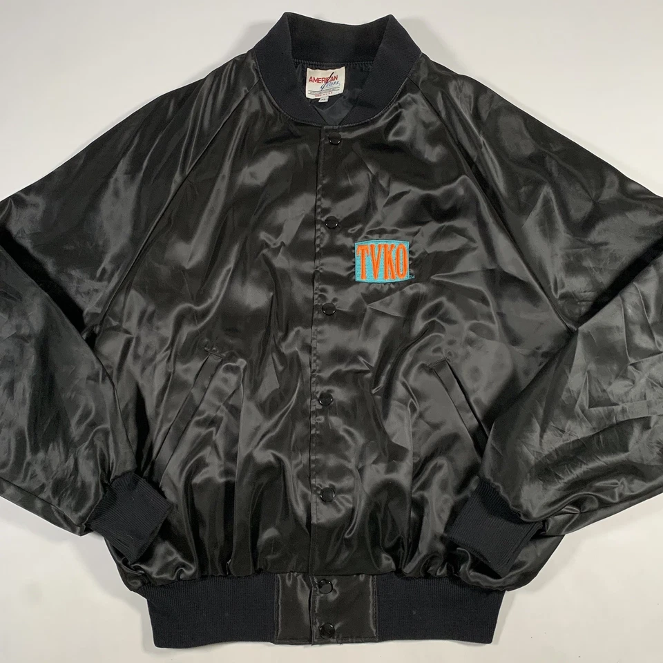 Винтажная атласная боксерская куртка 1991 Holyfield Vs Foreman TVKO XL X-Large Trump Plaza - Изображение 4 из 4