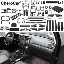 for 4Runner 2010-23 Carbon Look Dash Gear Shift Panel Decor Cover Trim Decor Kit
