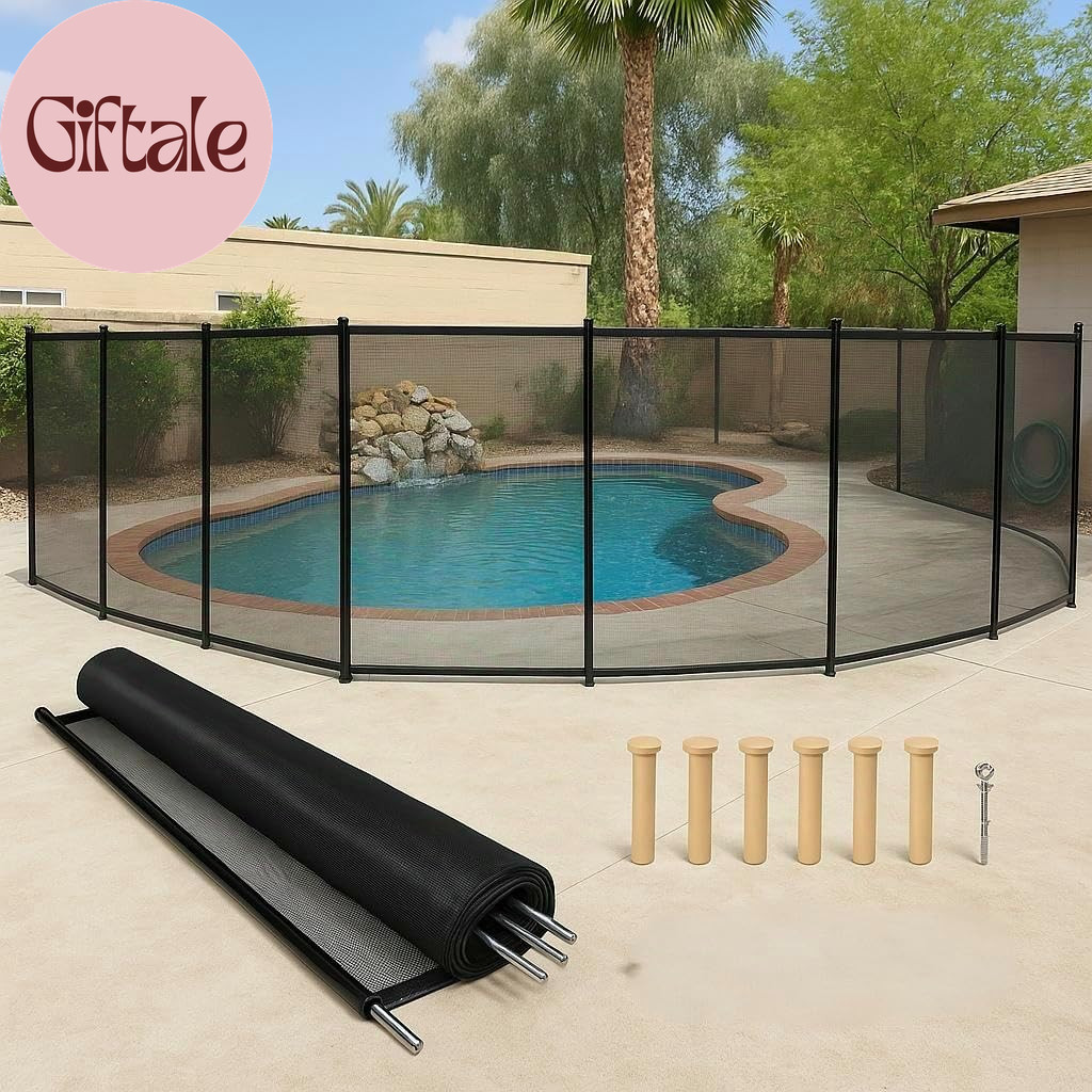 4 Ft. X 15 Ft. DIY Pool Safety Fence, Child & Pet Backyard Barrier, Temporary Me