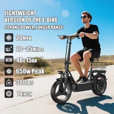 ASKGO Adult Ebike 1500W Foldable 48V 14AH Electric Bicycle 25MPH 35Miles US