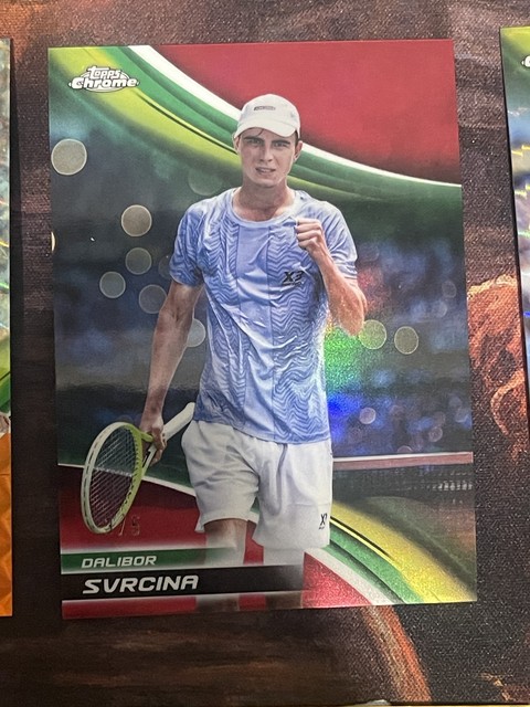 2025 Topps Chrome Tennis Dalibor Svrcina True Red Refractor /5