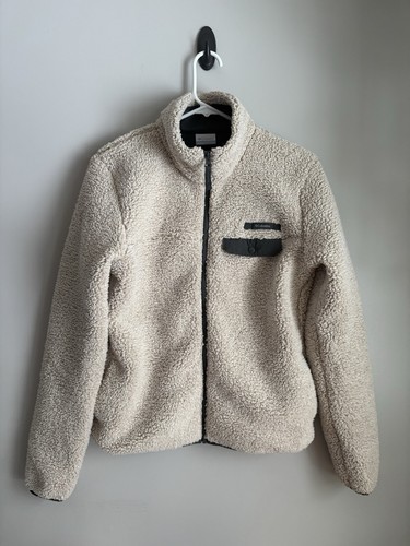 Columbia Teddybär Sherpa Fleecejacke Damen Größe Small beige