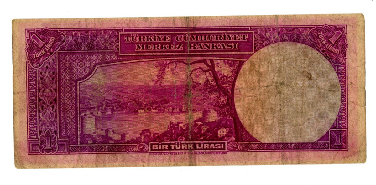 Turkey 1930 ( 1942 ), 1 Lira旧紙幣 1 Lira - Turkey – Numista