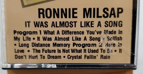 Ronnie Milsap: It Was Almost Like A Song - Cassette - RCA Records #5864R - 1987 - Picture 2 of 12