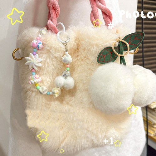 Peluche Portachiavi Ciondolo Borsa Catena per bambole Cordino per telefono - Zdjęcie 8 z 10