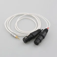 3.5mm Male to Dual 3Pin XLR Female Stereo HIFI Audio Microphone Speaker Cable
