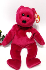 Ty Beanie Baby VALENTINA Teddy Bear 1999 PE Pellets Retired Plush DOB 2/14/98